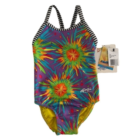 (NWT) Dolfin Uglies Toddler Girl’s 1PC Swimsuit, Size: 3T - Picture 1 of 7